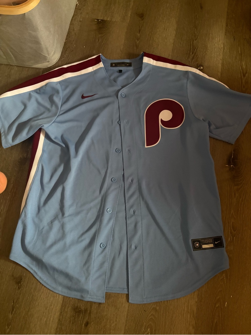 Nike Philadelphia Phillies Light Blue and Maroon Baseball Jersey